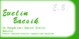 evelin bacsik business card